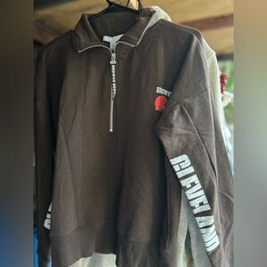 Cleveland Browns quarter zip up new